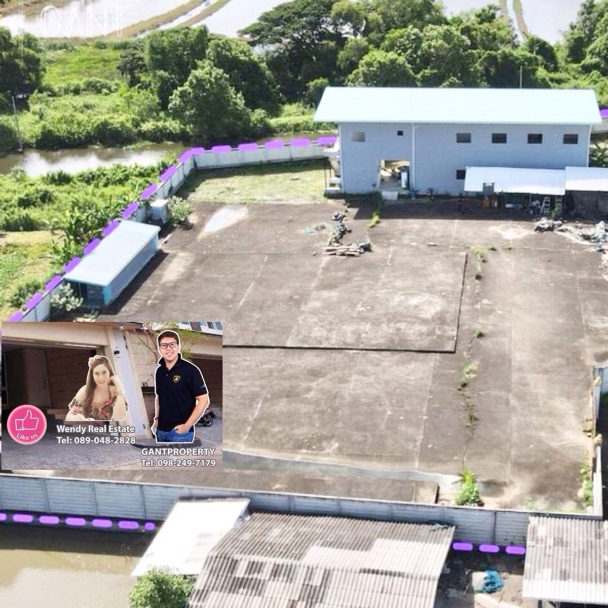 For SaleFactoryLadkrabang, Suwannaphum Airport : Land for sale, purple, developed With a factory building The owner is a German engineer. Design by yourself. Download trailer. Near motorway Near Suvarnabhumi Airport
