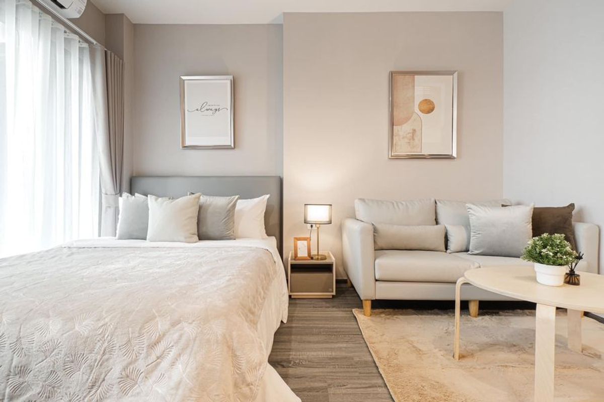 For RentCondoSiam Paragon ,Chulalongkorn,Samyan : Ideo Chula Samyan【𝐑𝐄𝐍𝐓】🔥A room in a luxurious, soft tone, beautifully decorated in a modern, young lady style🔥  Contact Line ID: @hacondo