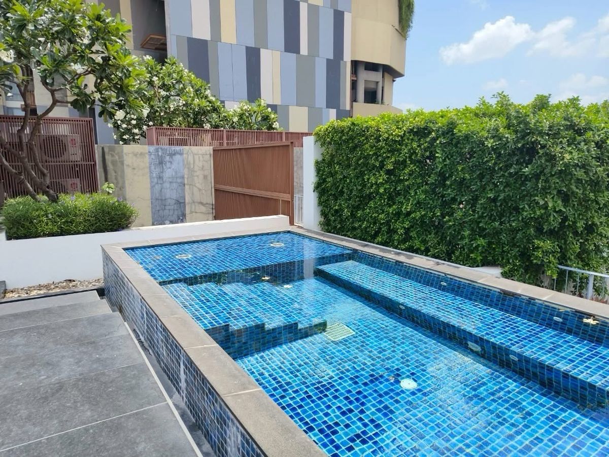For SaleCondoRama3 (Riverside),Satupadit : The Pano Rama 3, Villa side, size 452.77 SQ.M 3 BED 4 Bath +Personal pool 5 Car Park Price 62 MB Contact 086-795-9997 (Jimmy)
