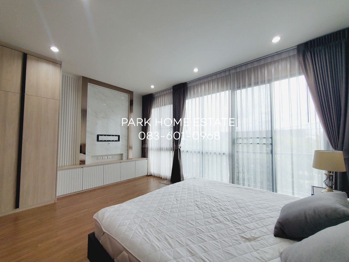 For RentTownhomeMin Buri, Romklao : Only 35,000 baht/month, 3 -story townhome, 3 bedrooms, 3 bathrooms, 2 parking spaces, 152 square meters of living space (18 square wah area)