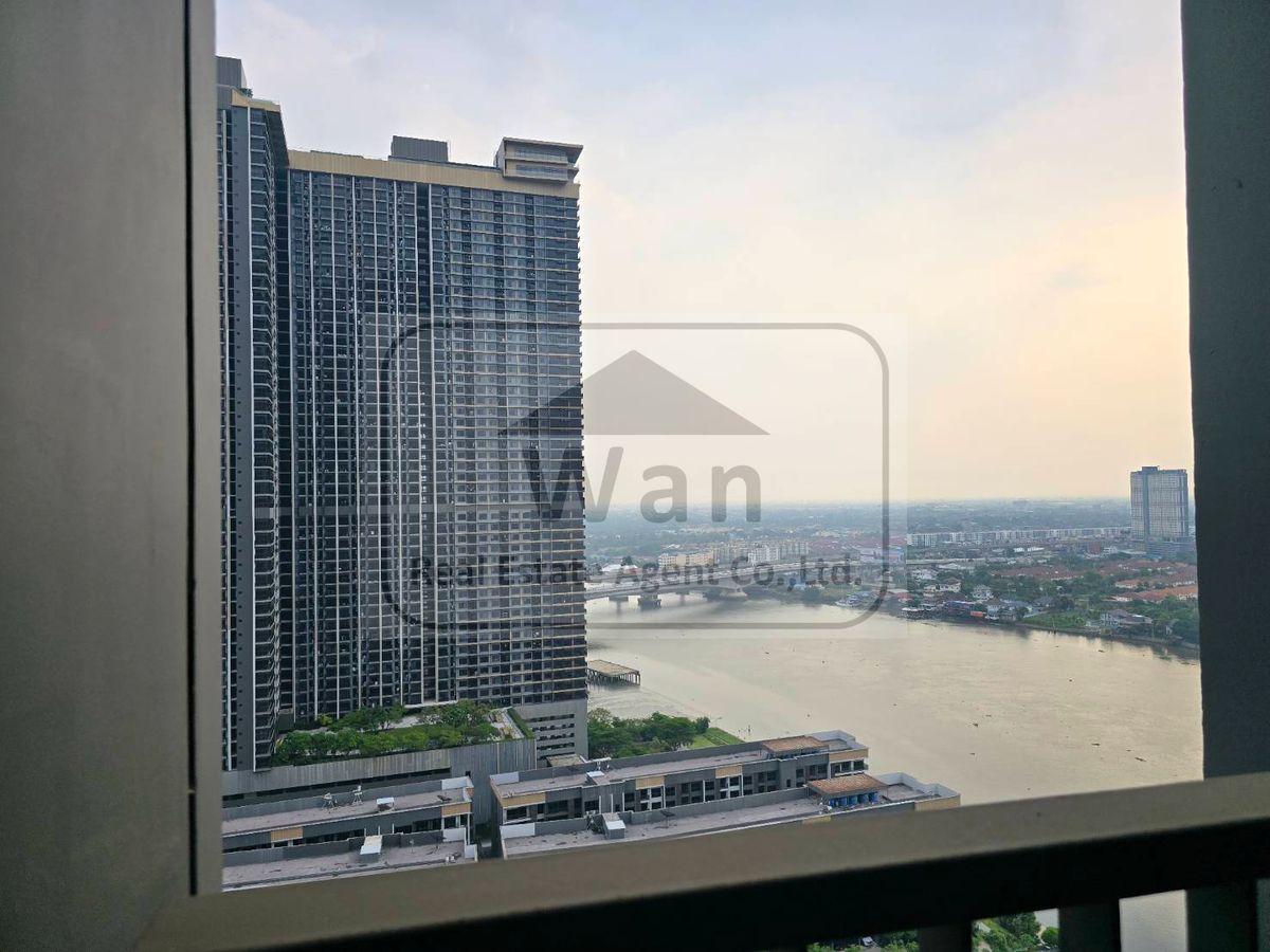 For RentCondoRattanathibet, Sanambinna : For rent Politan Aqua by the river, 1 bedroom view, complete with