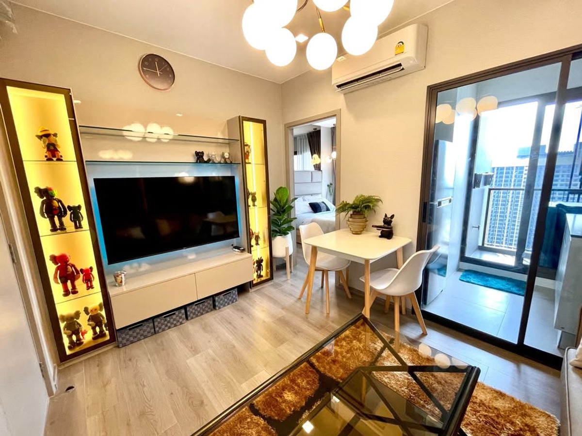 For RentCondoRattanathibet, Sanambinna : Condo for rent, The Poly, Tan Aqua, area 30 sq.m., Floor 53 (with washing machines)