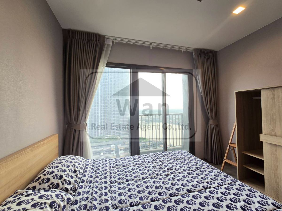 For RentCondoRattanathibet, Sanambinna : For rent Politan Aqua by the river, 1 bedroom view, complete with