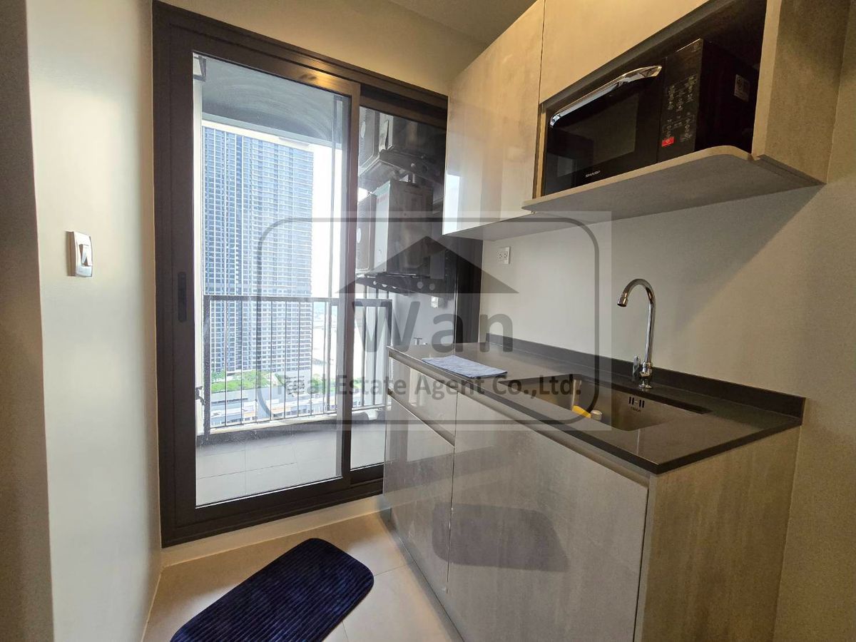 For RentCondoRattanathibet, Sanambinna : For rent Politan Aqua by the river, 1 bedroom view, complete with