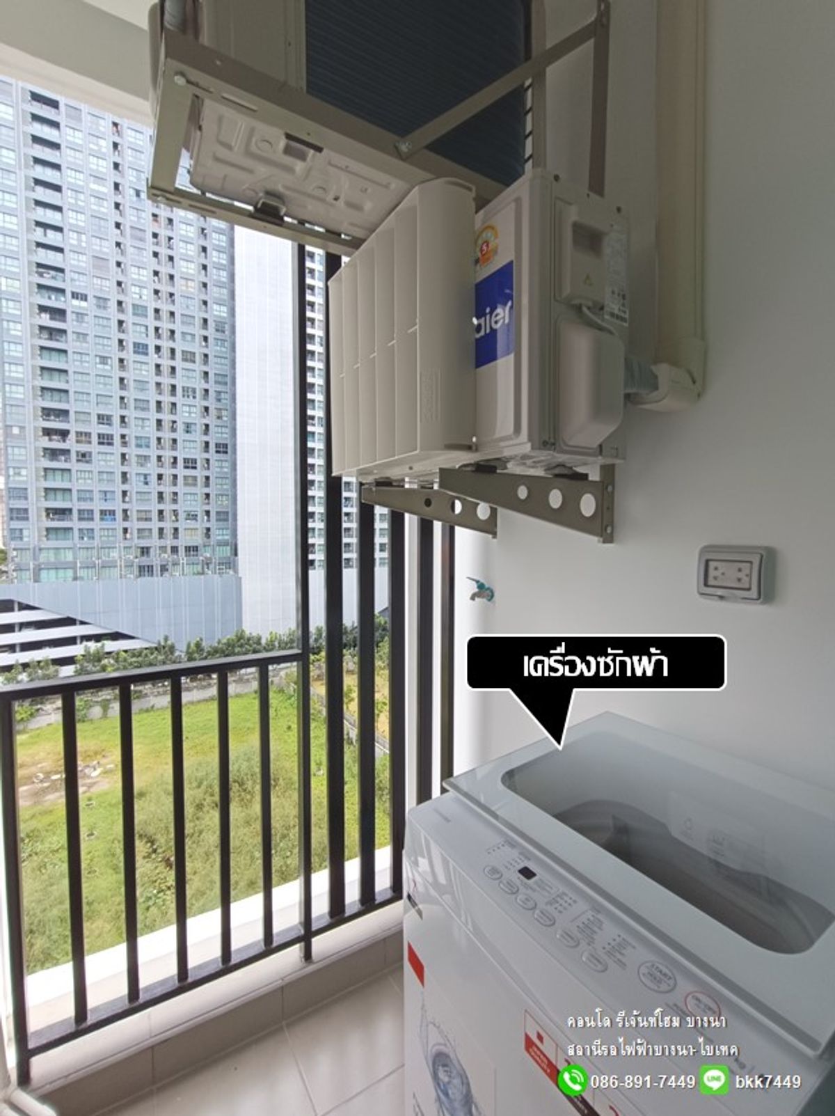 For RentCondoBangna, Bearing, Lasalle : ✅✅ give the rental room Rejan Home Condo, Bangna, Building A, Floor 9, Bang Na BTS Station Ready to enter 31/12/2025