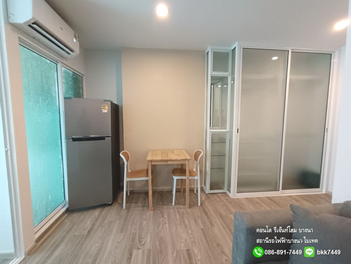 For RentCondoBangna, Bearing, Lasalle : ✅✅ give the rental room Rejan Home Condo, Bangna, Building A, Floor 9, Bang Na BTS Station Ready to enter 31/12/2025