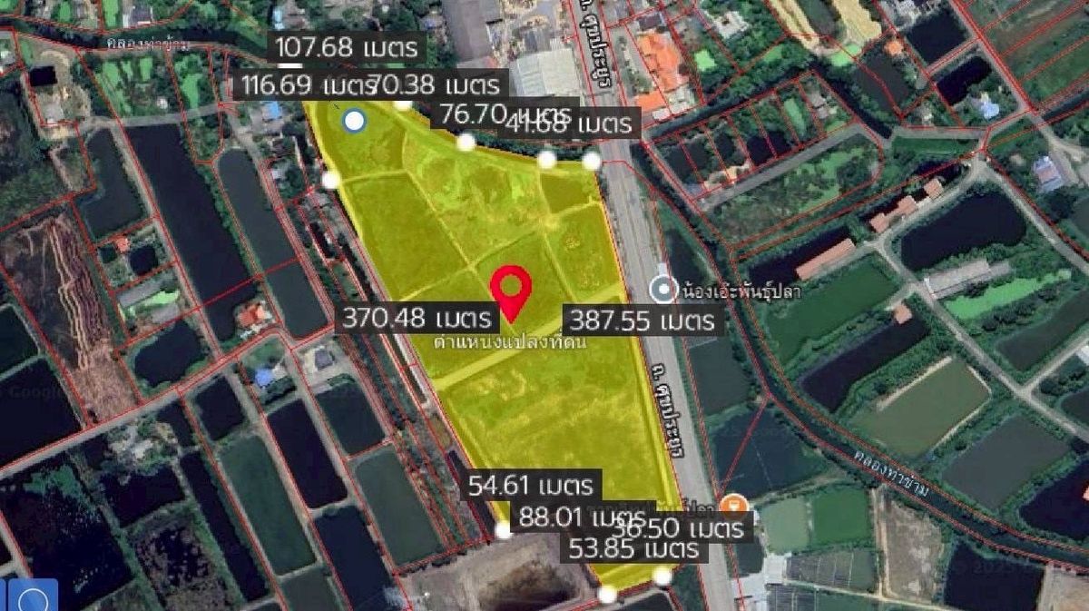 For SaleLandChachoengsao : Ban Pho Land for sale, area 55-36 rai Ban Pho District Chachoengsao Province