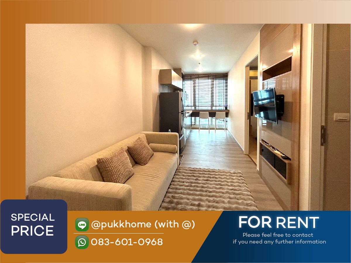 For RentCondoOnnut, Udomsuk : Rhythm Sukhumvit 50 | 35 sq.m., beautiful room, high class 📞Line: @pukkhome (with @), 083-601-0968