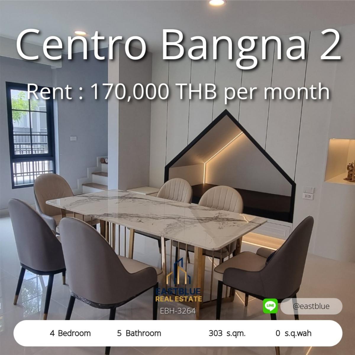 For RentHouseBangna, Bearing, Lasalle : บ้านหรู 4 ห้องนอน ใกล้ Mega Bangna 
Luxurious 4-Bedroom Home Near Mega Bangna for Rent