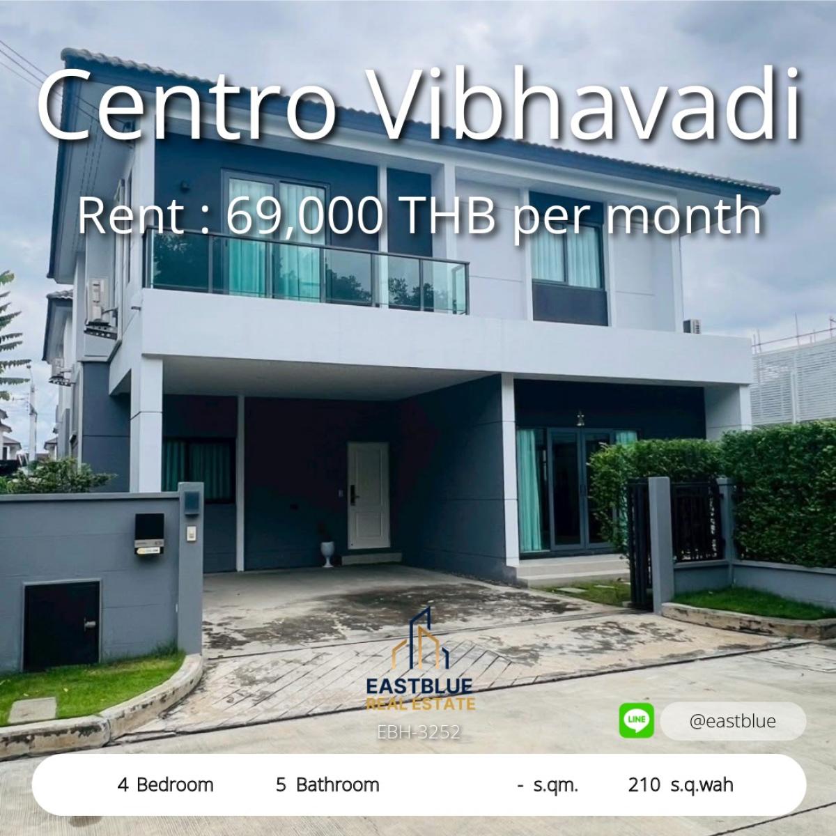 ให้เช่าบ้านวิภาวดี ดอนเมือง หลักสี่ : บ้านหรู 4 ห้องนอน ติดถนนวิภาวดี Centro Vibhavadi เริ่มต้นเช่าเพียง 69,000 บาท 
Luxury 4-Bedroom Home on Vibhavadi Road, Centro Vibhavadi Rent from 69,000 THB/month