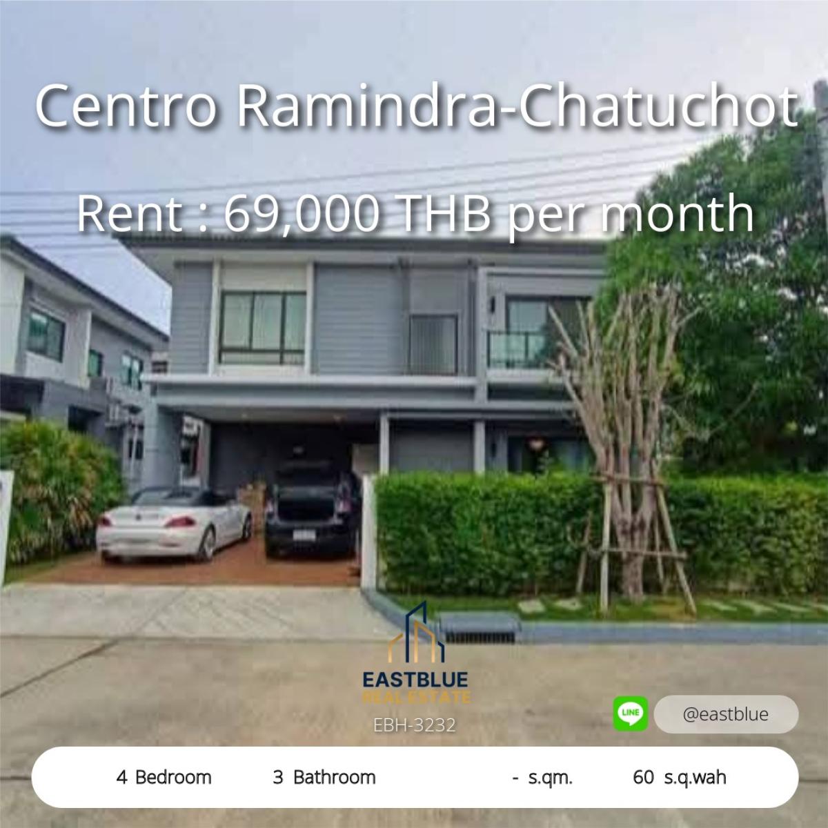 For RentHouseNawamin, Ramindra : บ้านใหญ่ 4 ห้องนอน ใจกลางรามอินทรา-จตุจักร 
Spacious 4-Bedroom Home in Central Ramindra-Chatuchot, Just 69,000 THB/Month!