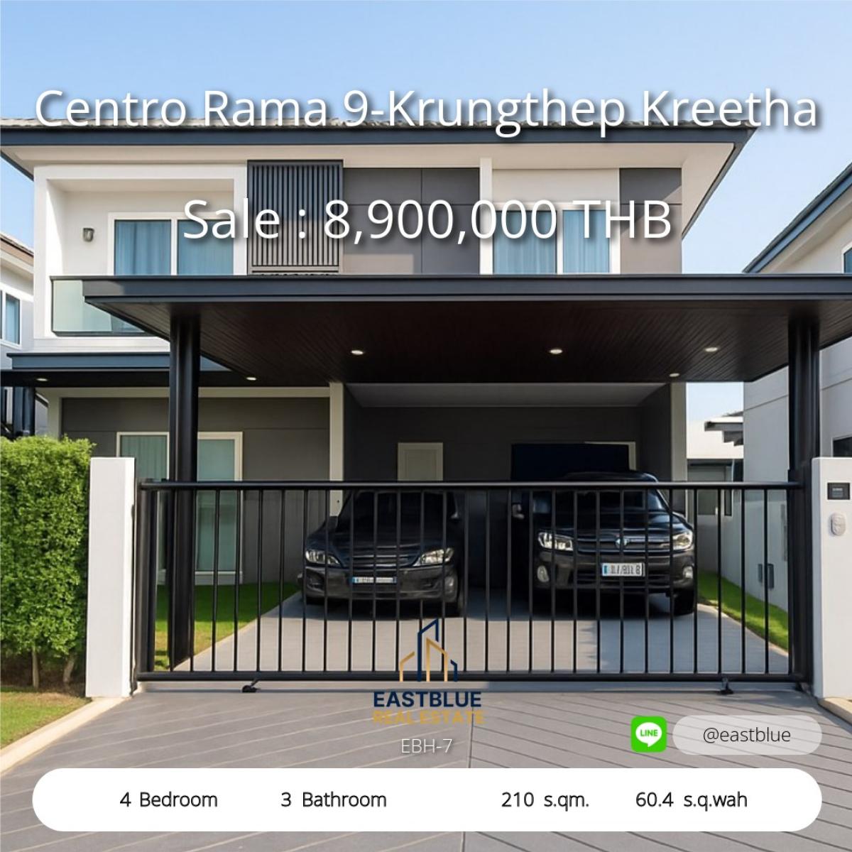 For SaleHouseLadkrabang, Suwannaphum Airport : Centro Rama 9-Krungthep Kreetha คอนโดหรู 4 ห้องนอน ใกล้เมือง
ขายเพียง 10,390,000 บาท เท่านั้น 
Luxury Condo for Sale & Rent at Centro Rama 9-Krungthep Kreetha, 4 Bedrooms, 10.39M THB