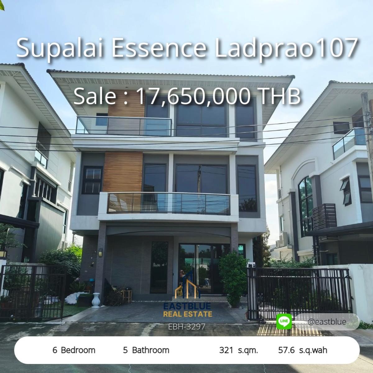 For SaleHouseLadprao101, Happy Land, The Mall Bang Kapi : Luxury 6 bedroom house, Suplai Lake Place, Lat Phrao 107 Luxury 6-Bedroom Home at Supalai Essence Ladprao107 - Your Dream Awaits!