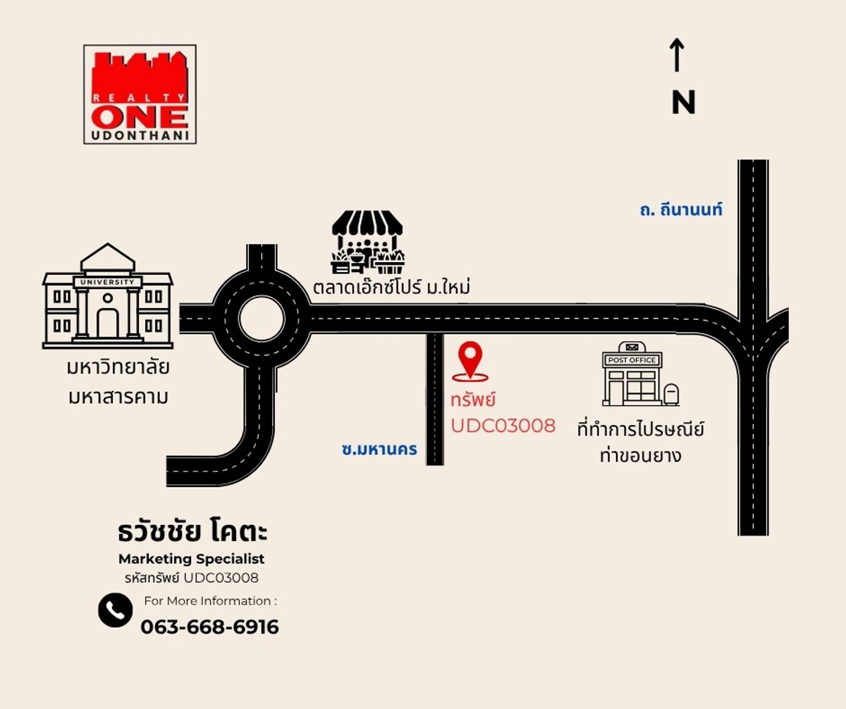 ขายอาคารพาณิชย์มหาสารคาม : อาคารพานิชย์  ทำเลทอง  ใจกลางที่แหล่งที่อยู่ นักศึกษา  ม.มหาสารคาม