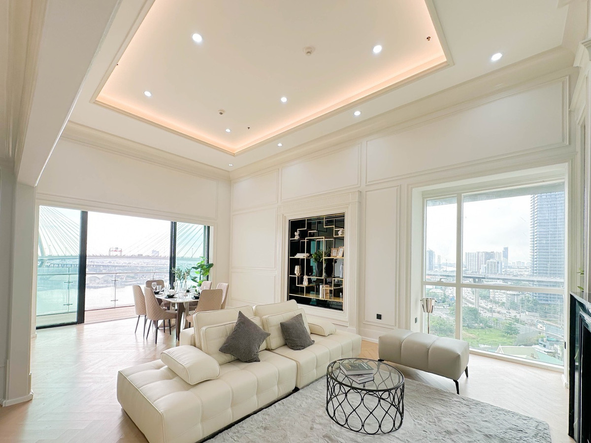 For SaleCondoRama3 (Riverside),Satupadit : Owner Post: Condo, Chao Phraya River, big room 180 sq.m., ceiling is higher than 3 meters, new renovated Luxury Modern style.