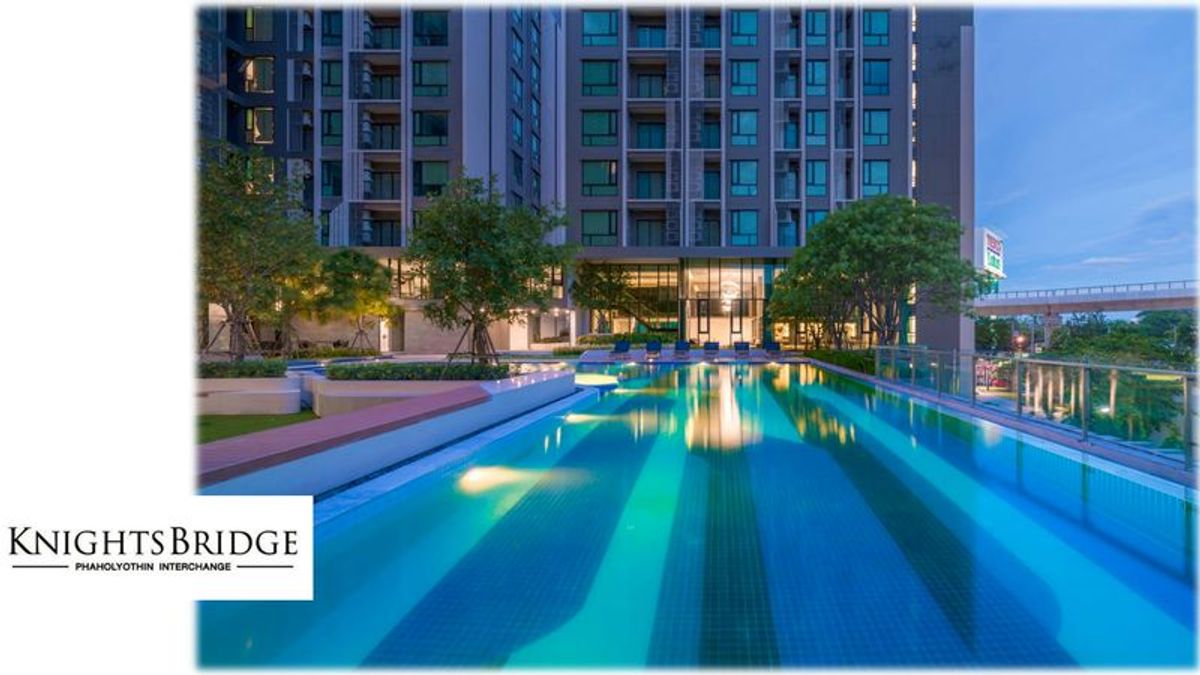 For SaleCondoVipawadee, Don Mueang, Lak Si : 🏰 Condo for sale Knightsbridge Phahonyothin-Interchange 35 square meters, corner room, 2 bedrooms, 5th floor, Anusawari Subdistrict, Bang Khen District, Bangkok