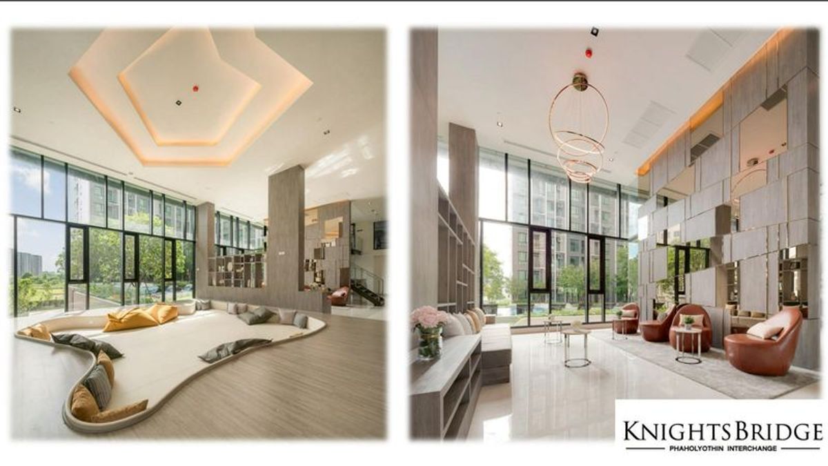 For SaleCondoVipawadee, Don Mueang, Lak Si : 🏰 Condo for sale Knightsbridge Phahonyothin-Interchange 35 square meters, corner room, 2 bedrooms, 5th floor, Anusawari Subdistrict, Bang Khen District, Bangkok
