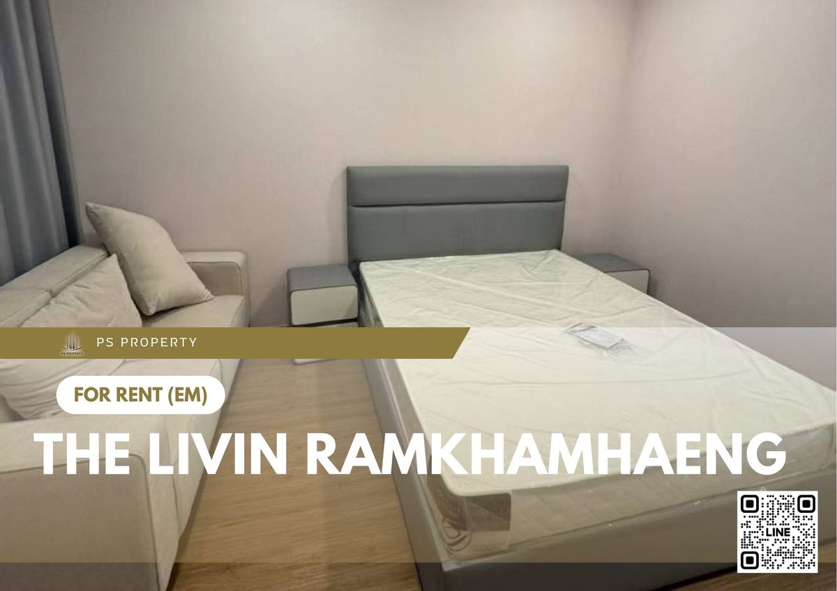 For RentCondoRamkhamhaeng, Hua Mak : For rent ✨ The Livin Ramkhamhaeng ✨ near MRT Interchange Lamsalee, fully furnished and equipped with appliances