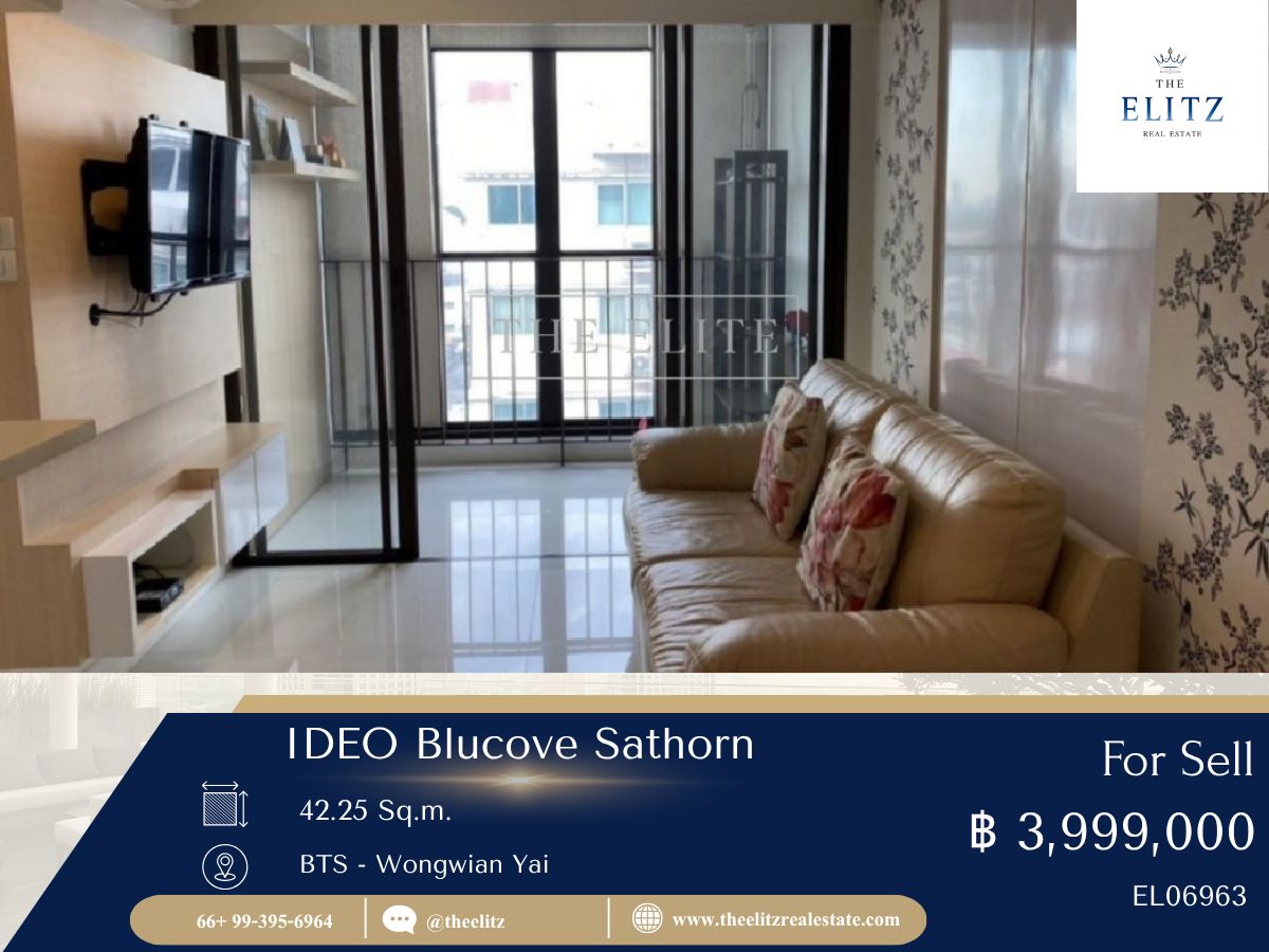 For SaleCondoWongwianyai, Charoennakor : ✨ Good stuff. Ideo Blocoove Sathorn is the cheapest in the market. The owner is ready to end 💯