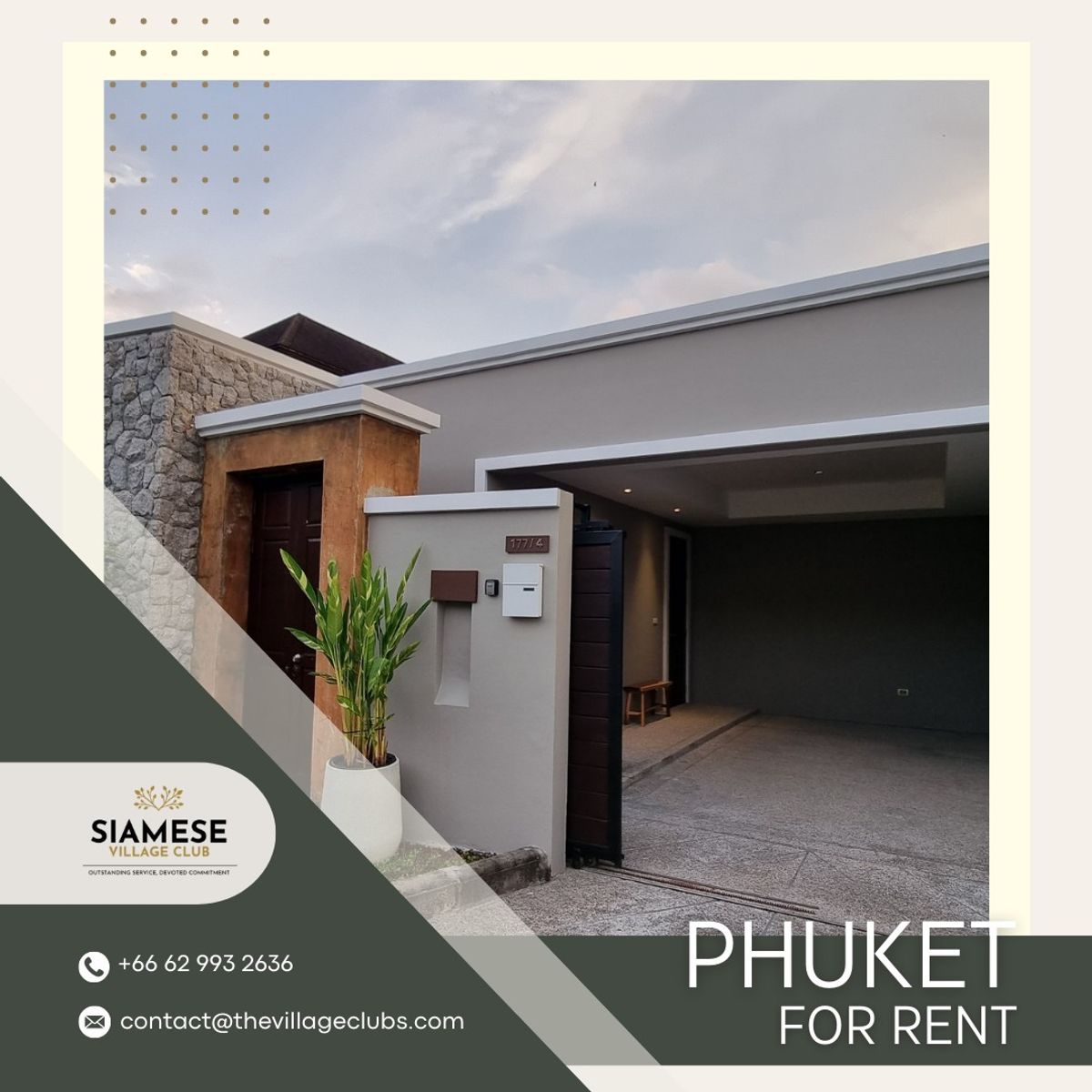 ให้เช่าภูเก็ต : Modern Luxury Pool Villa in Bangtao, Phuket for Rent!