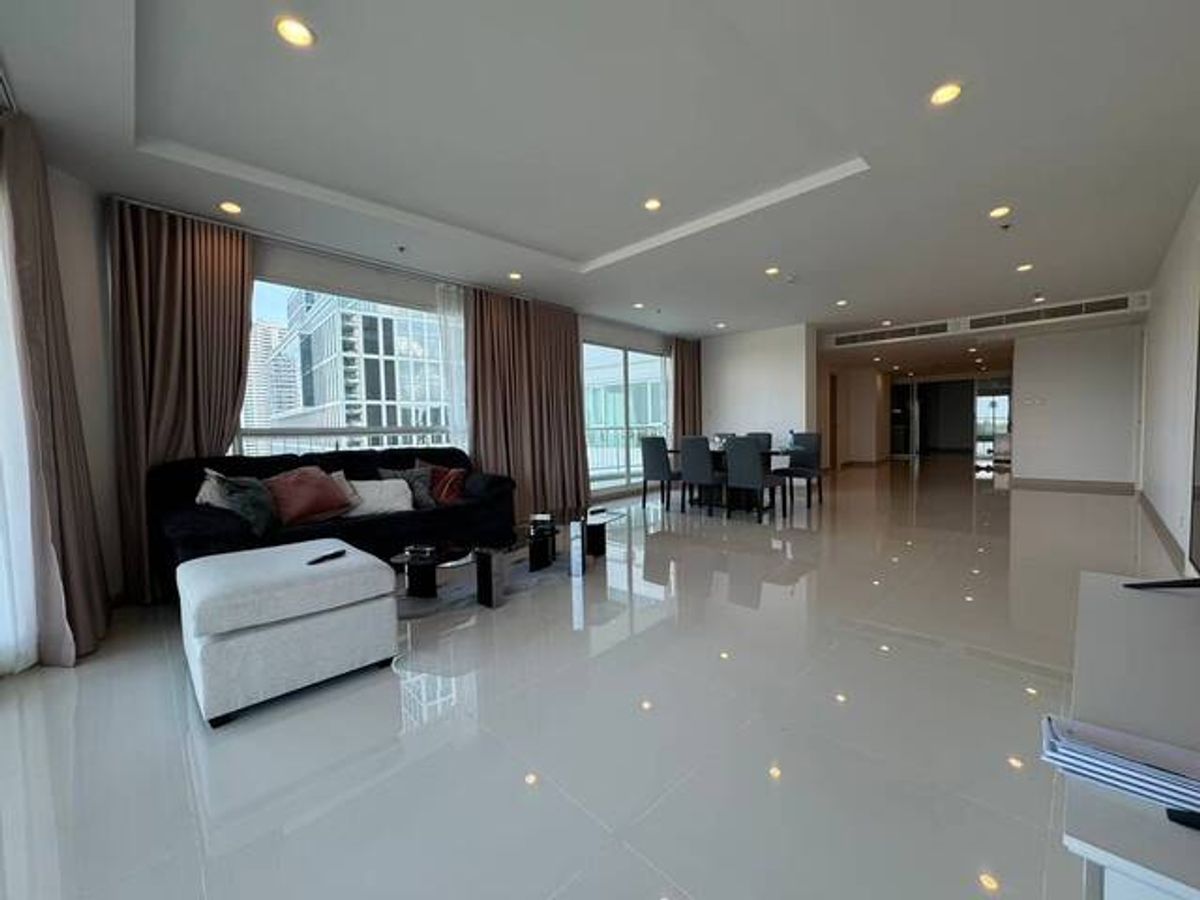 For RentCondoRama3 (Riverside),Satupadit : 3-Bed 3-Bath Condo with Unblocked River Views at Supalai Riva Grande - Ready For Rent or Sale