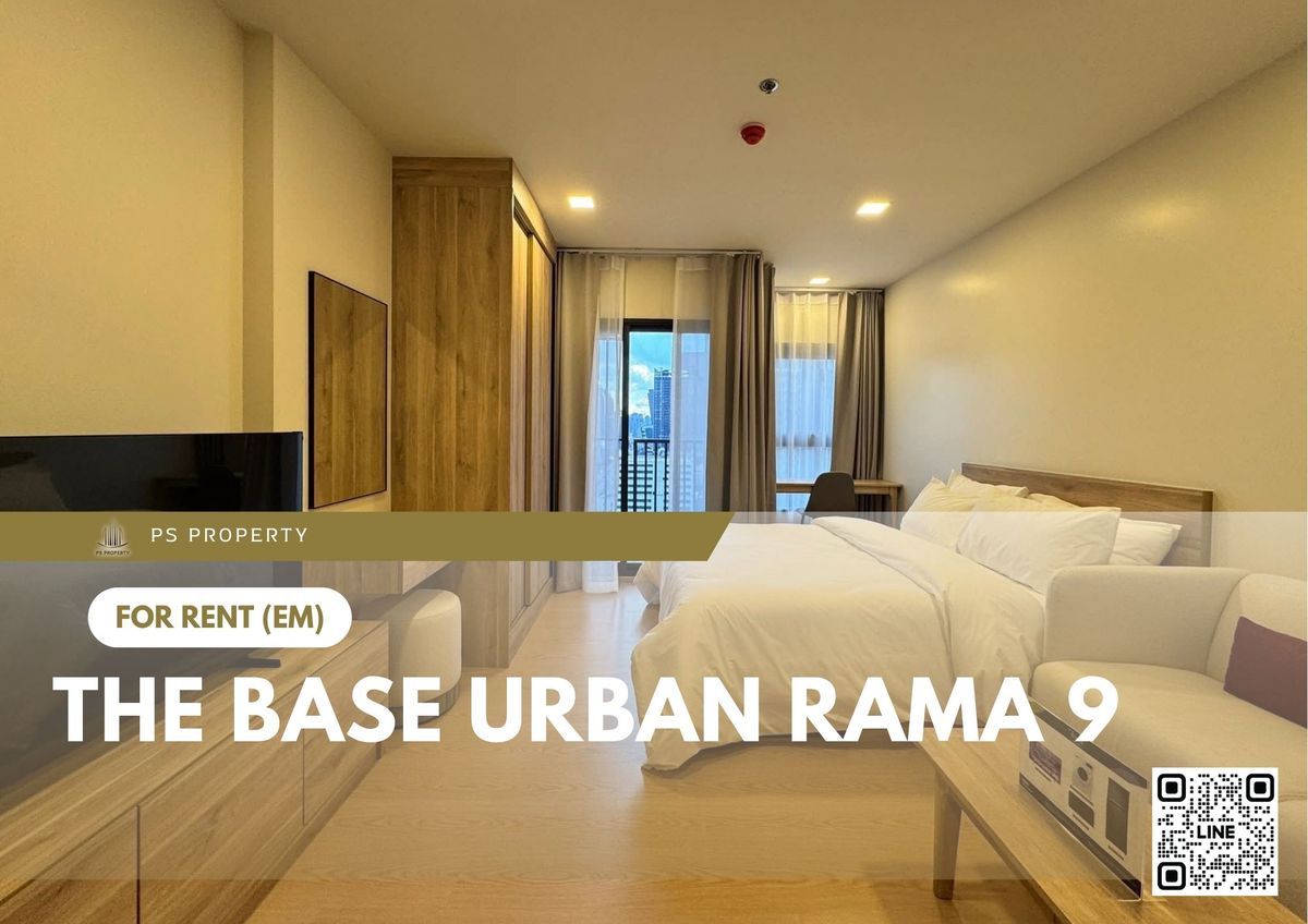 For RentCondoRama9, Petchburi, RCA : For rent 📍The Base Urban Rama 9 📍 Fully furnished and equipped, near MRT Rama 9