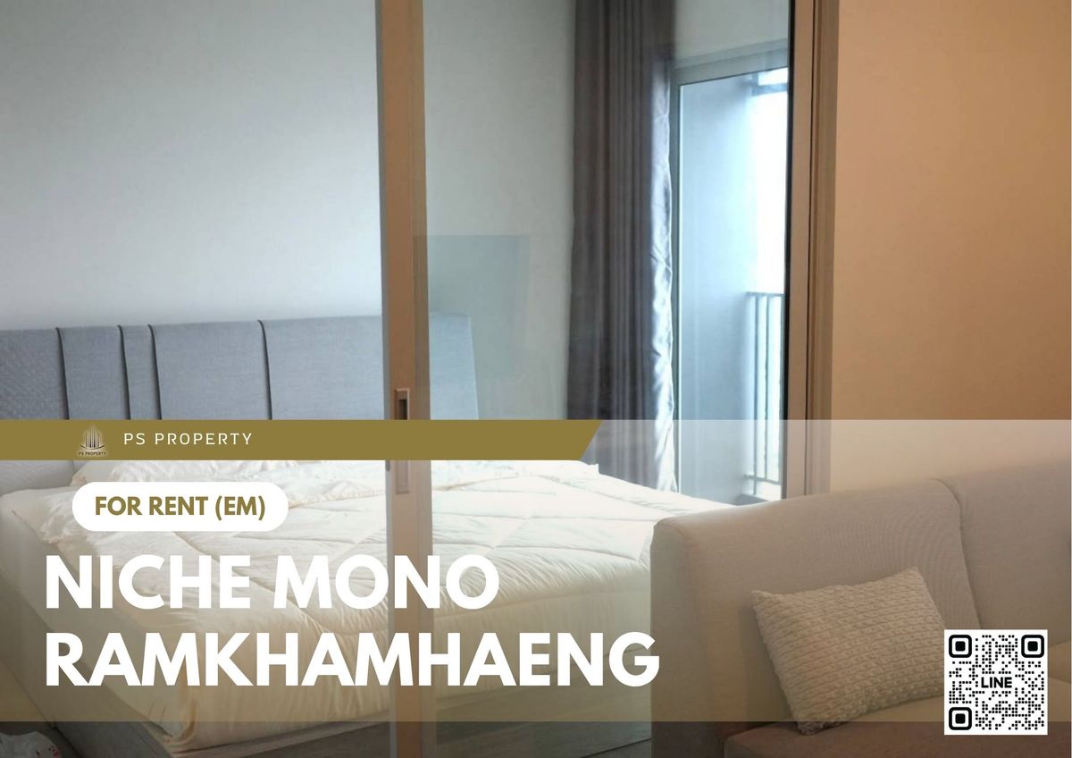 For RentCondoRamkhamhaeng, Hua Mak : For rent 📍 Niche Mono Ramkhamhaeng 📍 Fully furnished and equipped, near The Mall