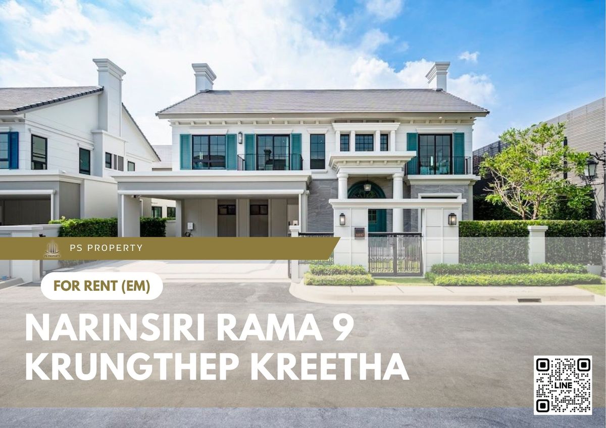 For RentHousePattanakan, Srinakarin : Single house for rent ✨ Narinsiri Rama 9-Krungthep Kreetha ✨ 4 bedrooms, 4 bathrooms, fully furnished and equipped with appliances