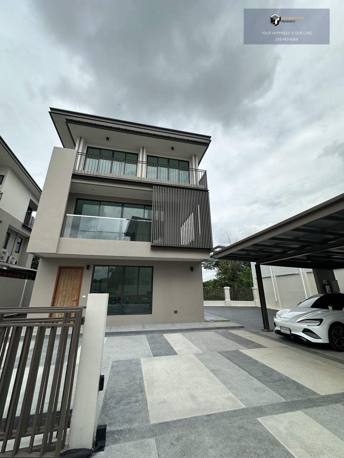 ขายบ้านลาดกระบัง สุวรรณภูมิ : AQ ARBOR Suan Luang Rama 9-Phatthanakan | บ้านเดี่ยว 3 ชั้น แบบบ้าน E #2025092211982