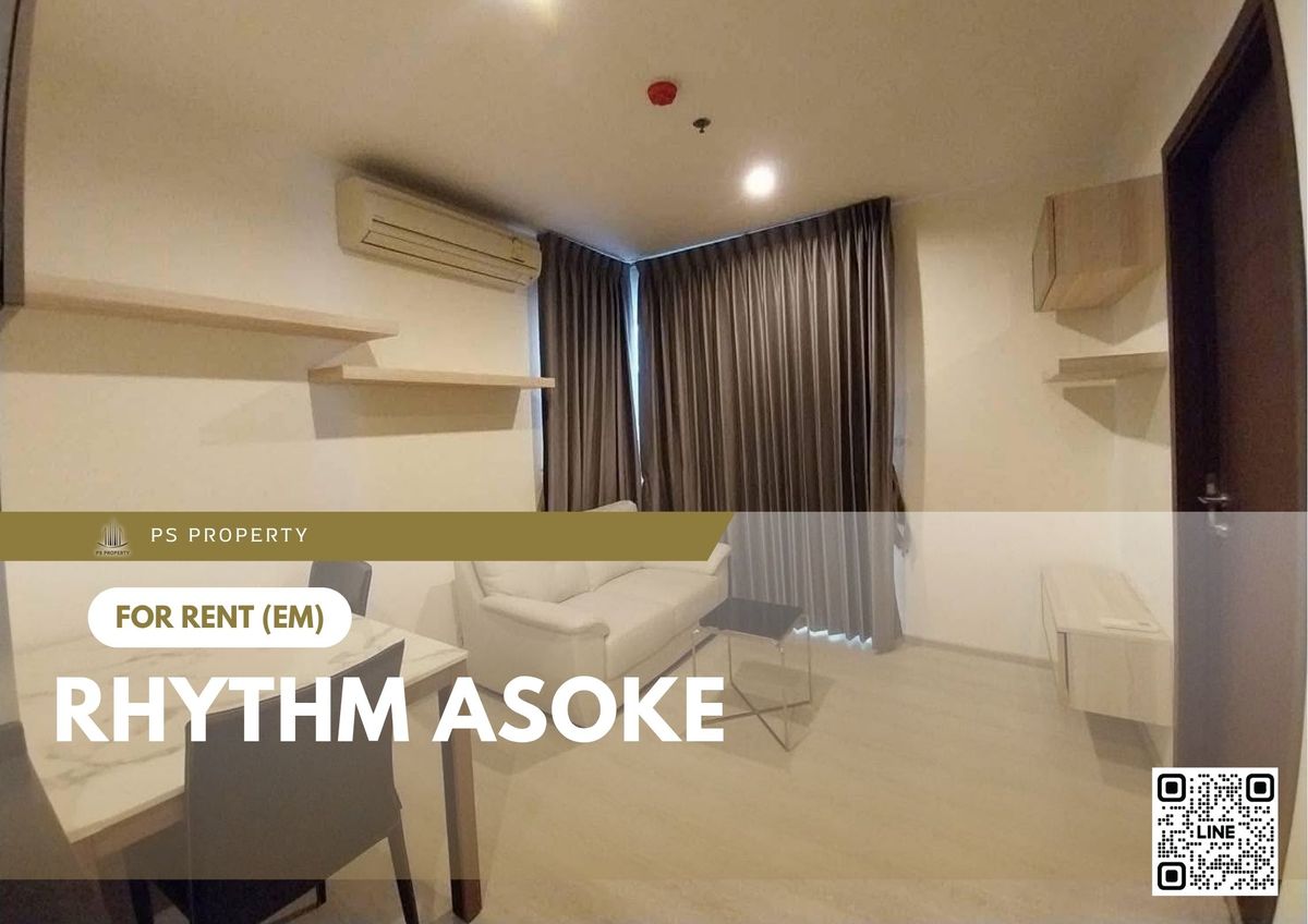 For RentCondoRama9, Petchburi, RCA : For rent 📍 Rhythm Asoke 📍 2 bedrooms, fully furnished and equipped, near MRT Rama 9
