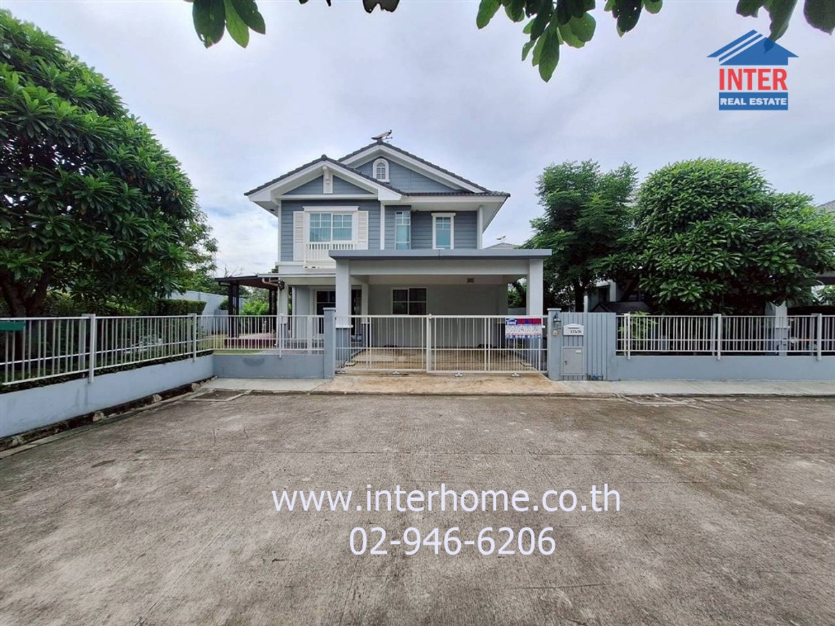 ขายบ้านบางนา แบริ่ง ลาซาล : บ้านเดี่ยว 2 ชั้น 81.5 ตร.ว. หมู่บ้านวิลลาจจิโอ ศรีนครินทร์–บางนา ถนนบางนา-ตราด ถนนศรีนครินทร์ บางพลี สมุทรปราการ