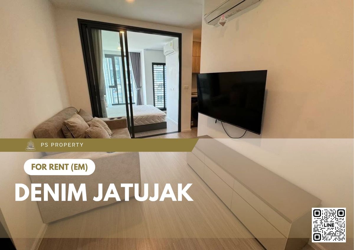 For RentCondoSapankwai,Jatujak : For rent 📍 Denim Jatujak 📍 Fully furnished and equipped, near BTS and MRT