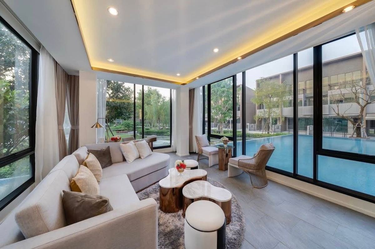 ให้เช่าทาวน์โฮมพัฒนาการ ศรีนครินทร์ : 🌿  Praram ( Townhome )  🌿 2 Beds 2 Baths, Rental 43,000 Baht