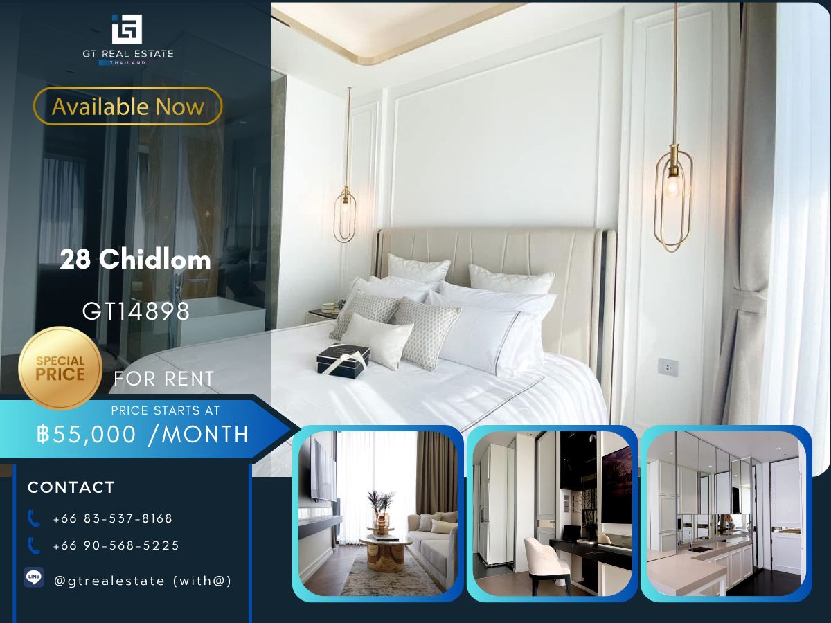 ให้เช่าคอนโดวิทยุ ชิดลม หลังสวน : คอนโด 28 Chidlom เดินทางสะดวก ใกล้รถไฟฟ้าบีทีเอส มีรถรับส่ง ห้องแต่งสวย เฟอร์นิเจอร์ครบ พร้อมเข้าอยู่!!