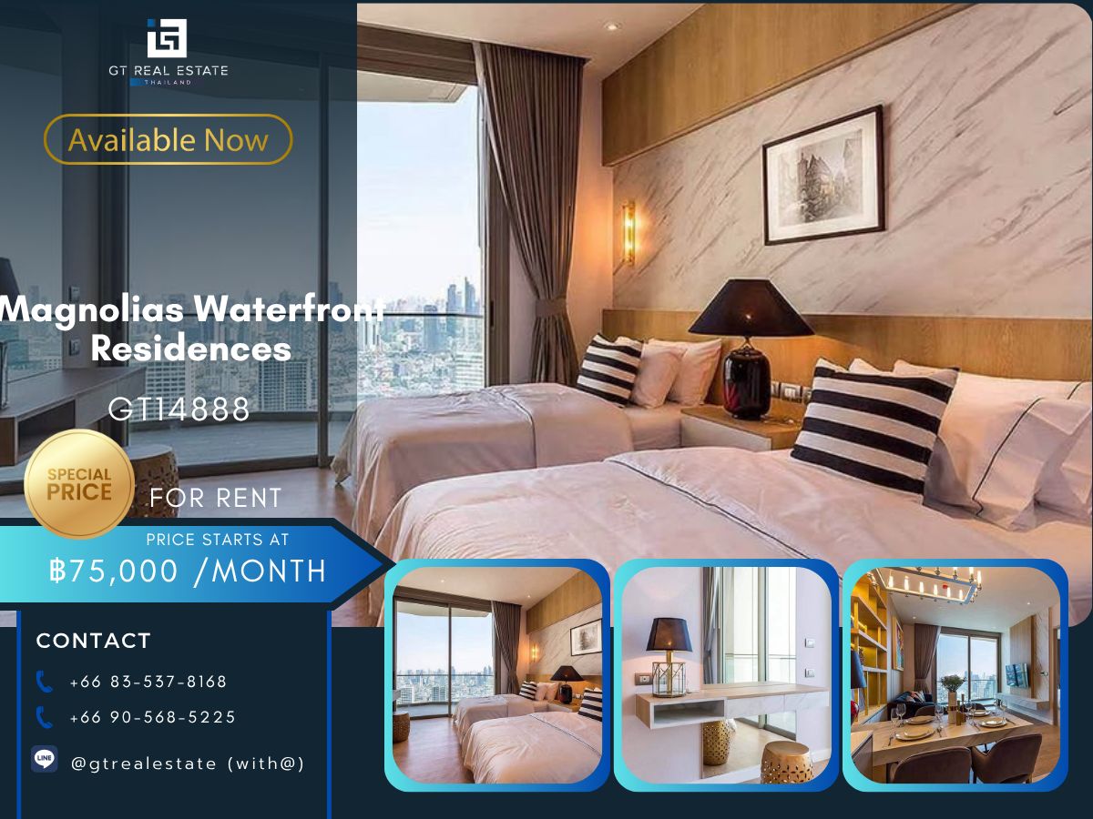 ให้เช่าคอนโดวงเวียนใหญ่ เจริญนคร : คอนโด Magnolias Waterfront Residences เดินทางสะดวก ใกล้รถไฟฟ้าบีทีเอส มีรถรับส่ง ห้องแต่งสวย เฟอร์นิเจอร์ครบ พร้อมอยู่!!