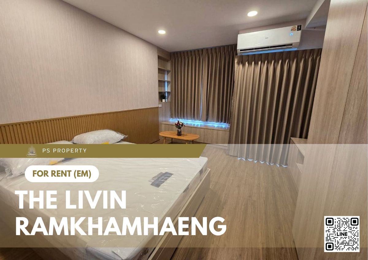 ให้เช่าคอนโดรามคำแหง หัวหมาก : ให้เช่า ✨ The Livin Ramkhamhaeng ✨ ใกล้ MRT Interchange ลำสาลี เฟอร์นิเจอร์ และ เครื่องใช้ไฟฟ้าครบ 