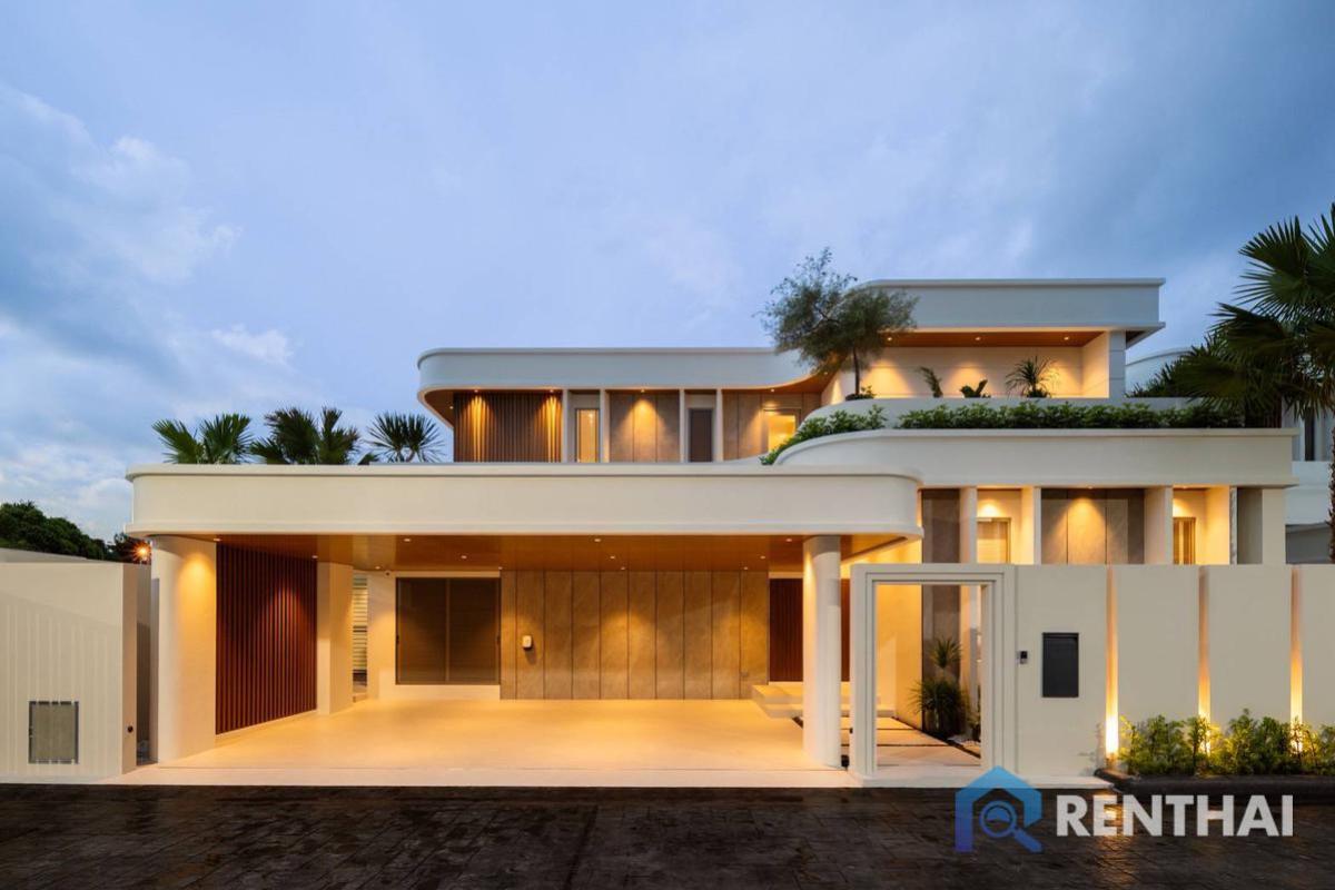 For SaleHousePattaya, Bangsaen, Chonburi : Exclusive Modern 4-Bedroom Pool Villa  Prime Pattaya