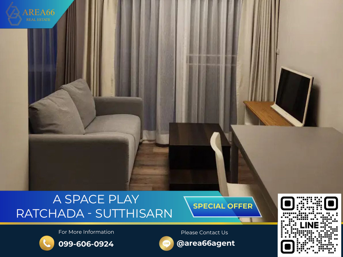 For SaleCondoRatchadapisek, Huaikwang, Suttisan : 🔥 For sale!! Condo A space play Ratchada-Sutthisan