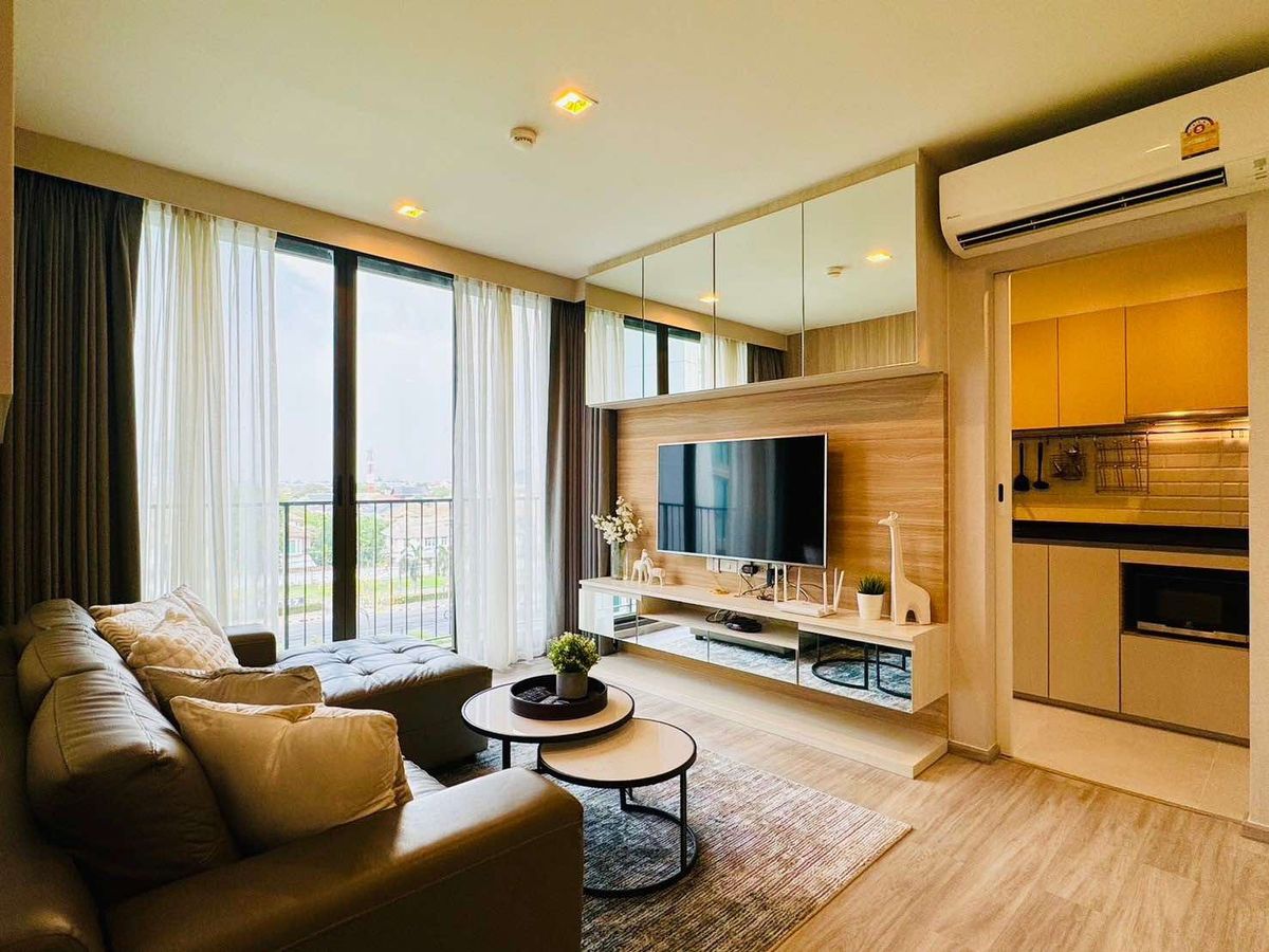 For SaleCondoNawamin, Ramindra : Urgent sale! Condo “Chambers Cher Ratchada-Ramintra“ Beautiful room, ready to move in, fully furnished, great value, Building A, 6th floor • Usable area 55.98 sq m. • 2 bedrooms | 2 bathrooms | 1 kitchen