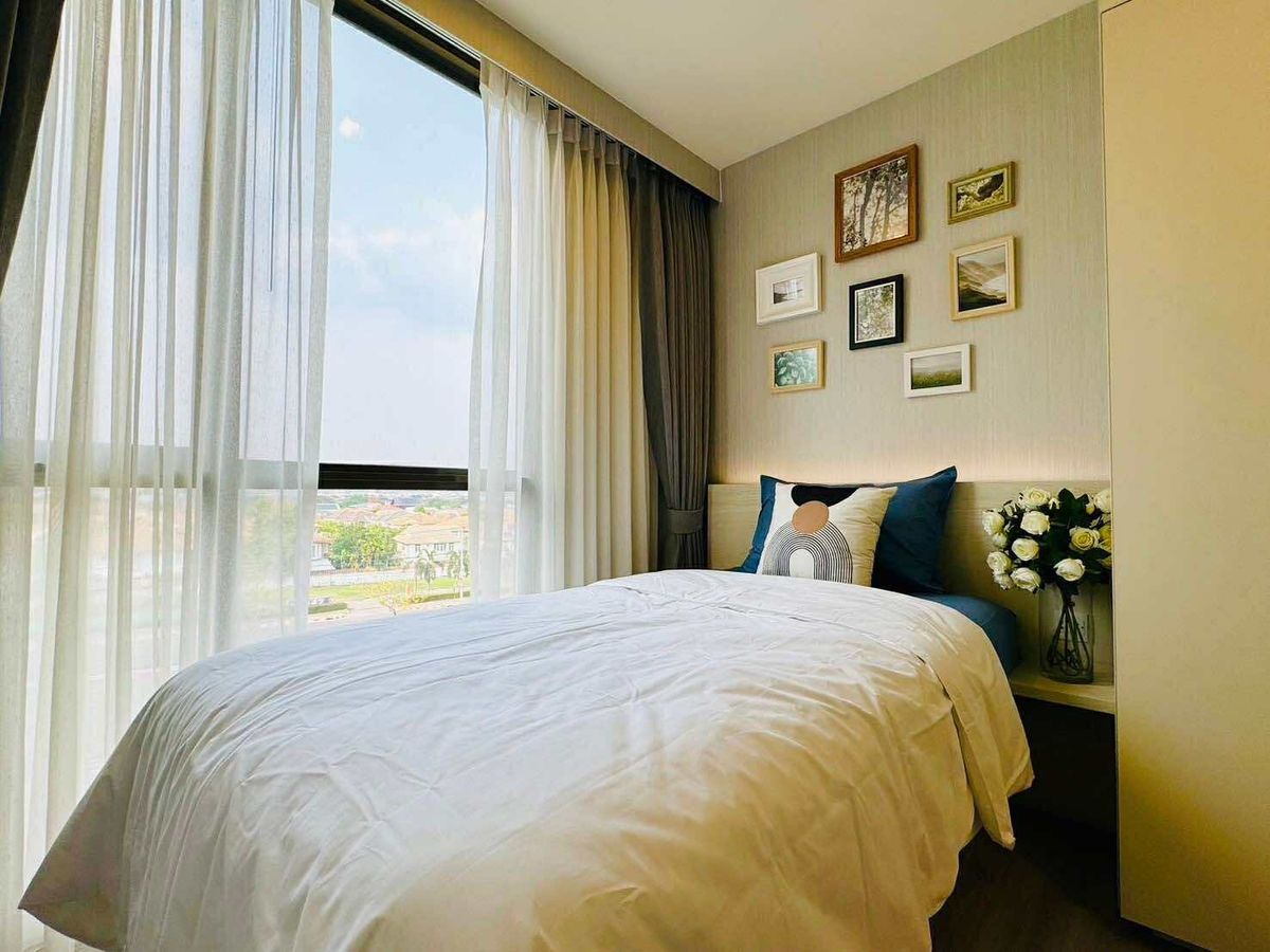 For SaleCondoNawamin, Ramindra : Urgent sale! Condo “Chambers Cher Ratchada-Ramintra“ Beautiful room, ready to move in, fully furnished, great value, Building A, 6th floor • Usable area 55.98 sq m. • 2 bedrooms | 2 bathrooms | 1 kitchen