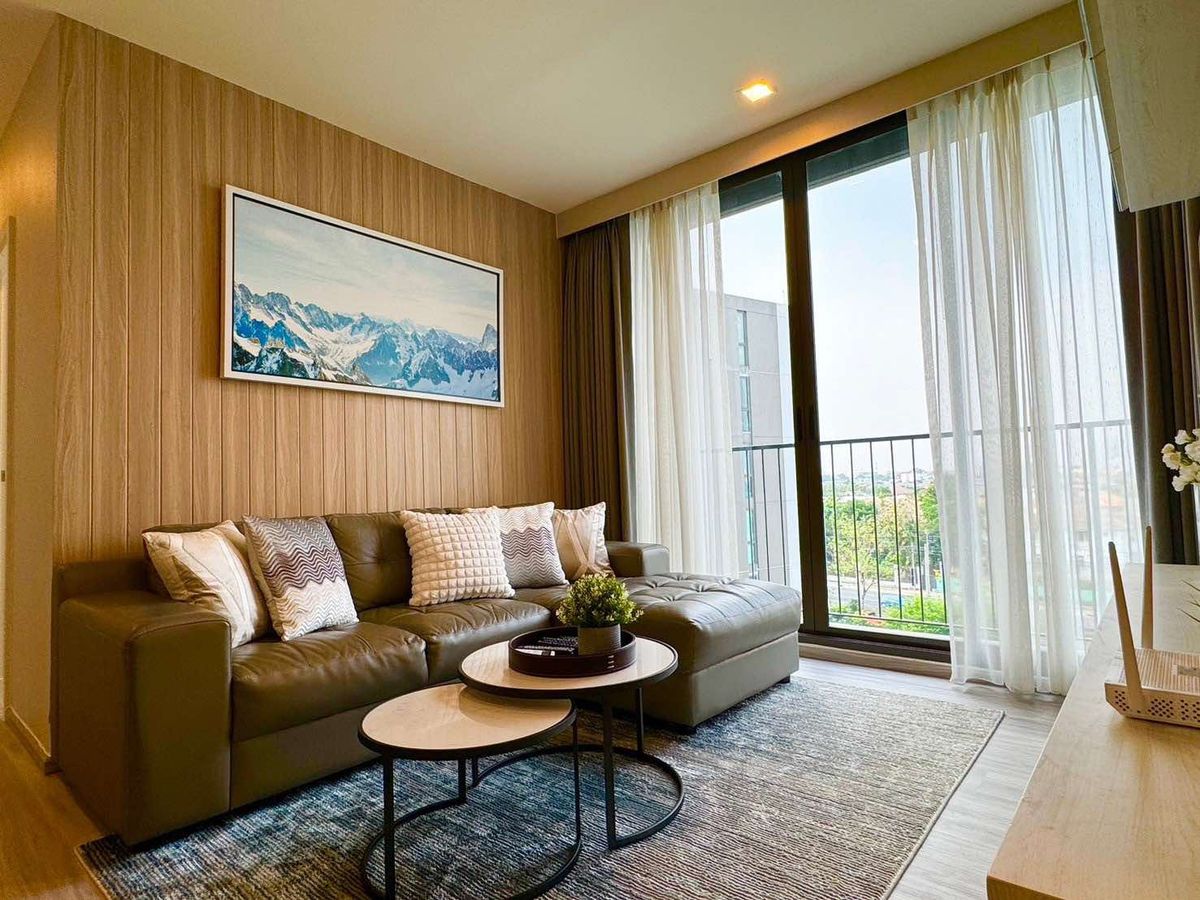 For SaleCondoNawamin, Ramindra : Urgent sale! Condo “Chambers Cher Ratchada-Ramintra“ Beautiful room, ready to move in, fully furnished, great value, Building A, 6th floor • Usable area 55.98 sq m. • 2 bedrooms | 2 bathrooms | 1 kitchen