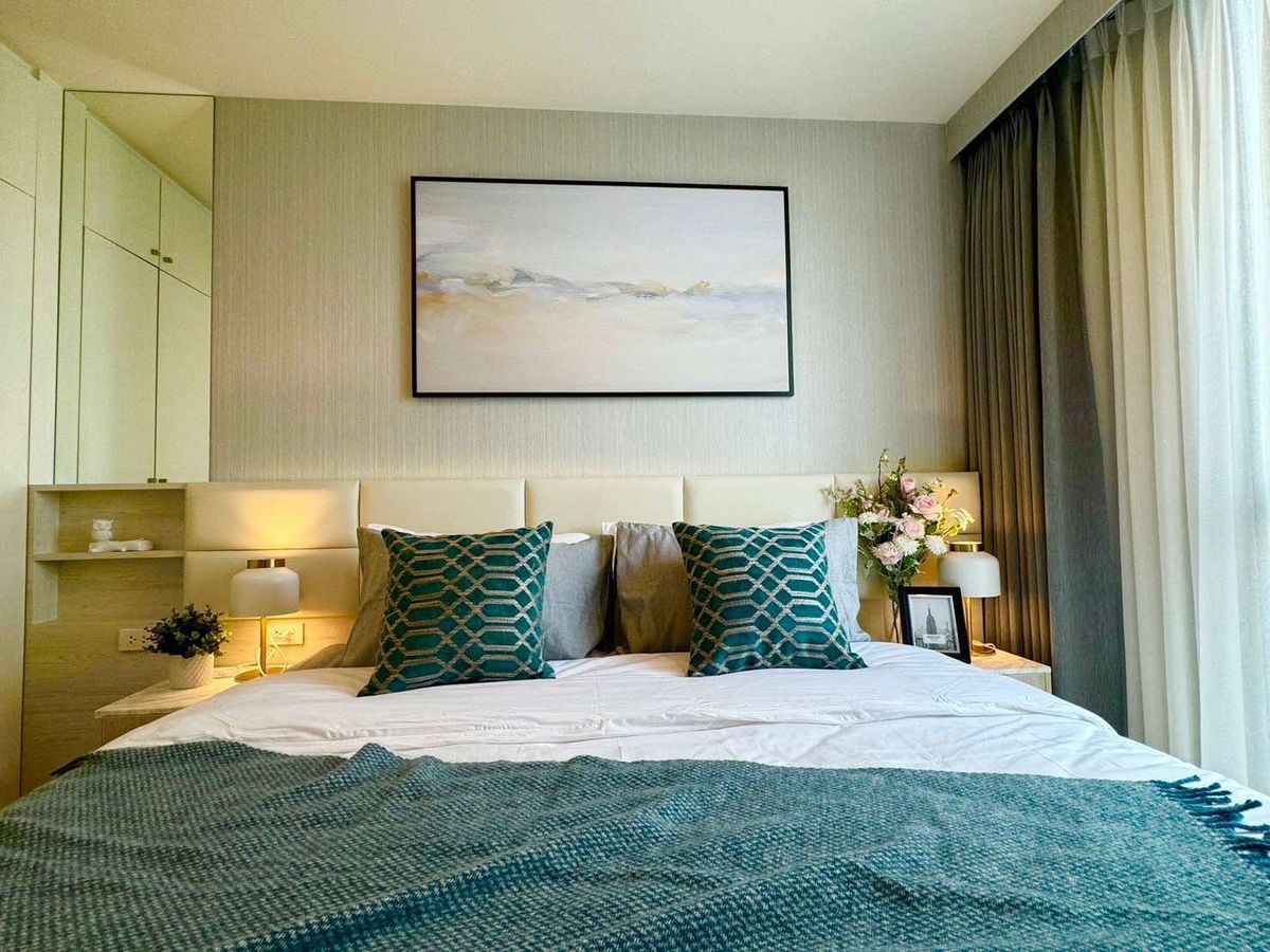 For SaleCondoNawamin, Ramindra : Urgent sale! Condo “Chambers Cher Ratchada-Ramintra“ Beautiful room, ready to move in, fully furnished, great value, Building A, 6th floor • Usable area 55.98 sq m. • 2 bedrooms | 2 bathrooms | 1 kitchen