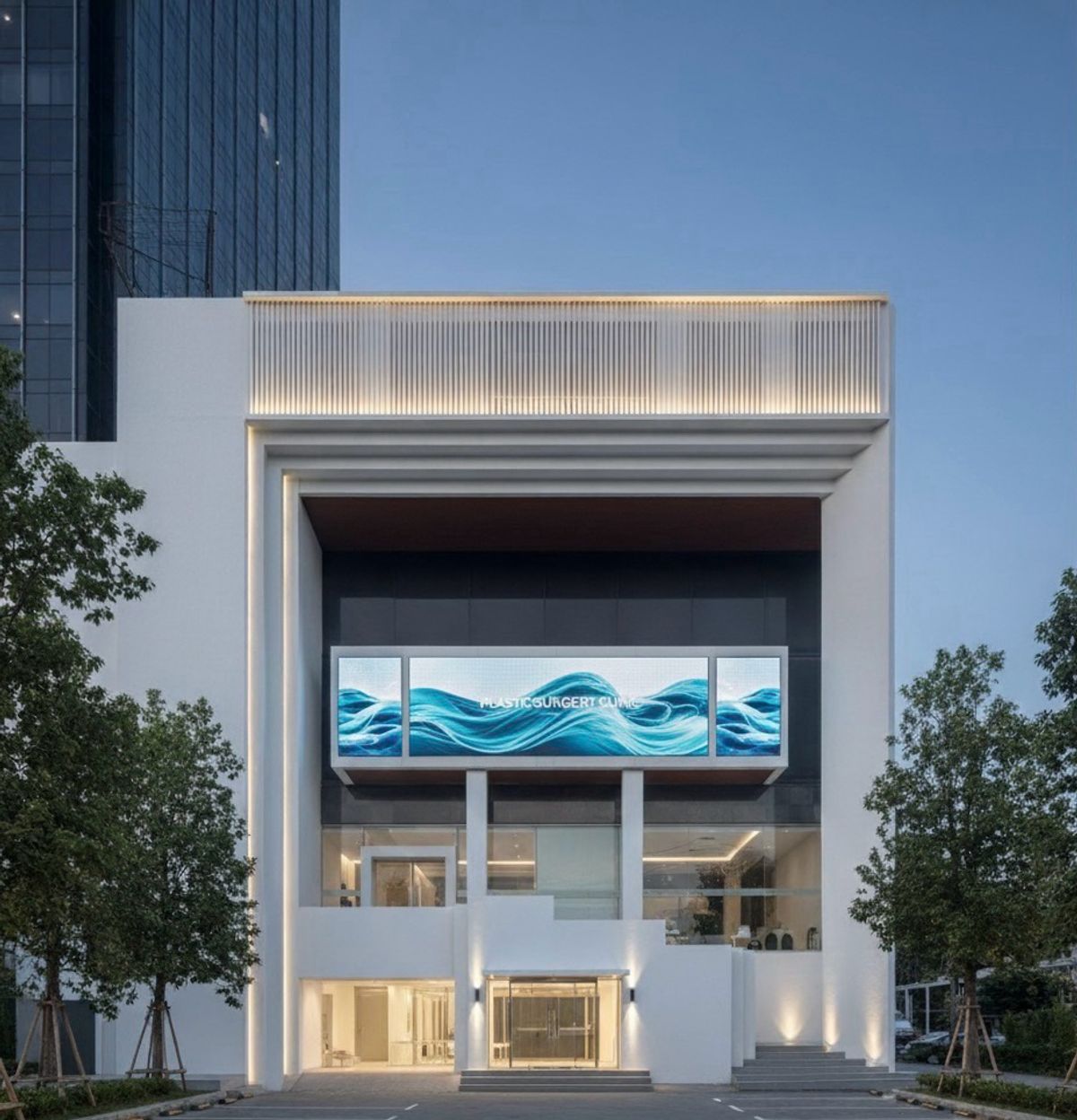 For RentShowroomBangna, Bearing, Lasalle : For rent: Showroom, next to the road on 2 sides, Bangna, Bangkok, location: Dragon embraces the pearl, south direction, fire energy according to the 9 stars, years 2024 - 2044, Feng Shui, the power of fire, expression and prosperity.