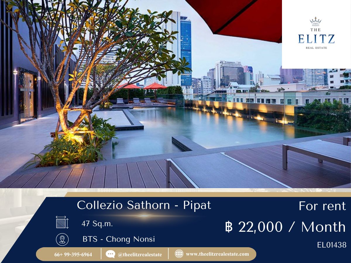 For RentCondoSathorn, Narathiwat : ✨ Located in Sathorn but not chaotic, Collezio Sathorn–Pipat, fully furnished, quiet, very comfortable 💯