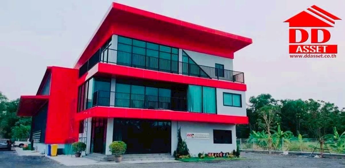 ขายโกดังปทุมธานี รังสิต ธรรมศาสตร์ : ขายอาคาร 3 ชั้น พร้อมโกดัง หนองเสือ จ.ปทุม รหัส : F8032