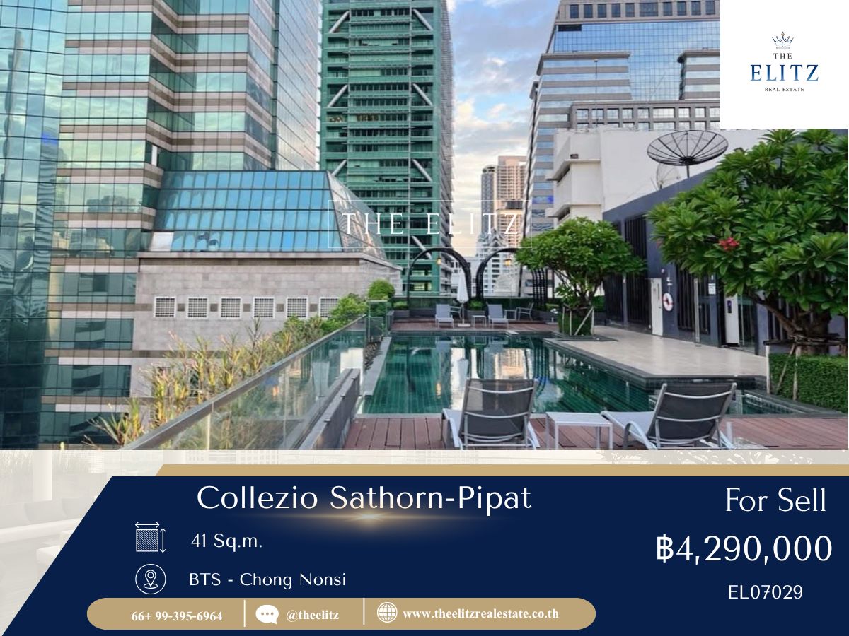 For SaleCondoSathorn, Narathiwat : ✨Urgent sale! Collezio Sathorn–Pipat, fully furnished room, very good condition, premium location 💯