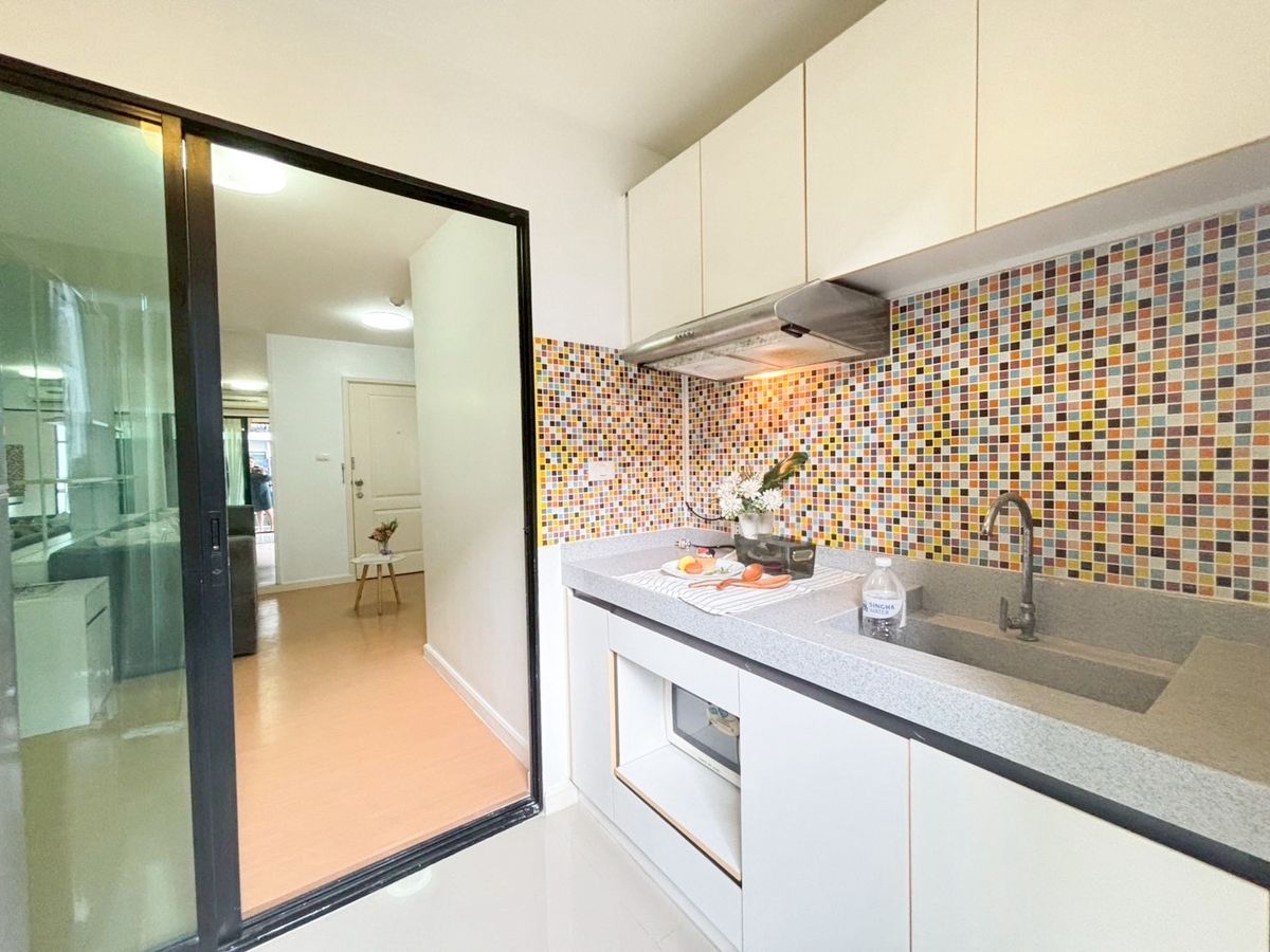 ขายคอนโดเสรีไทย-นิด้า : ห้องกว้าง เฟอร์ฯบิ้วอินครบ ขาย🏢 I Condo สุขาภิบาล 2