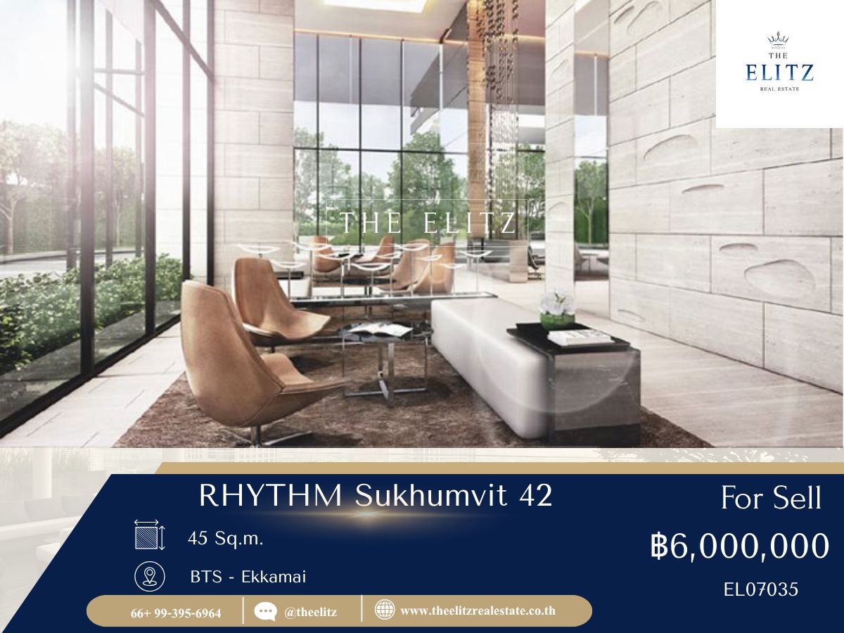ขายคอนโดสุขุมวิท อโศก ทองหล่อ : ✨ ด่วน! RHYTHM Sukhumvit 42 Rare Unit ทำเลทองใจกลางเอกมัย พร้อมโอนทันที ✔