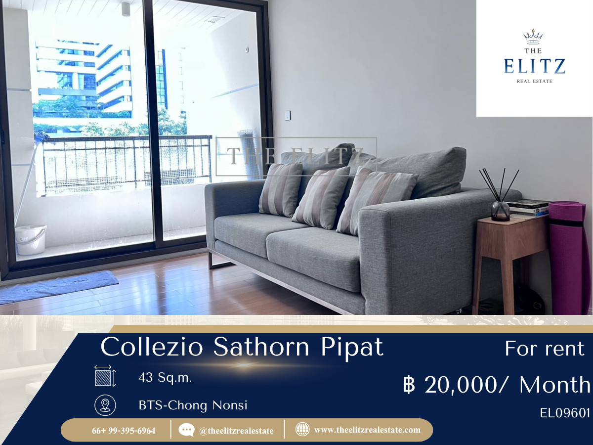 ให้เช่าคอนโดสาทร นราธิวาส : ✨ อยู่สาทรแต่ไม่วุ่นวาย Collezio Sathorn–Pipat ห้องแต่งครบ เงียบสงบ อยู่สบายมาก 💯