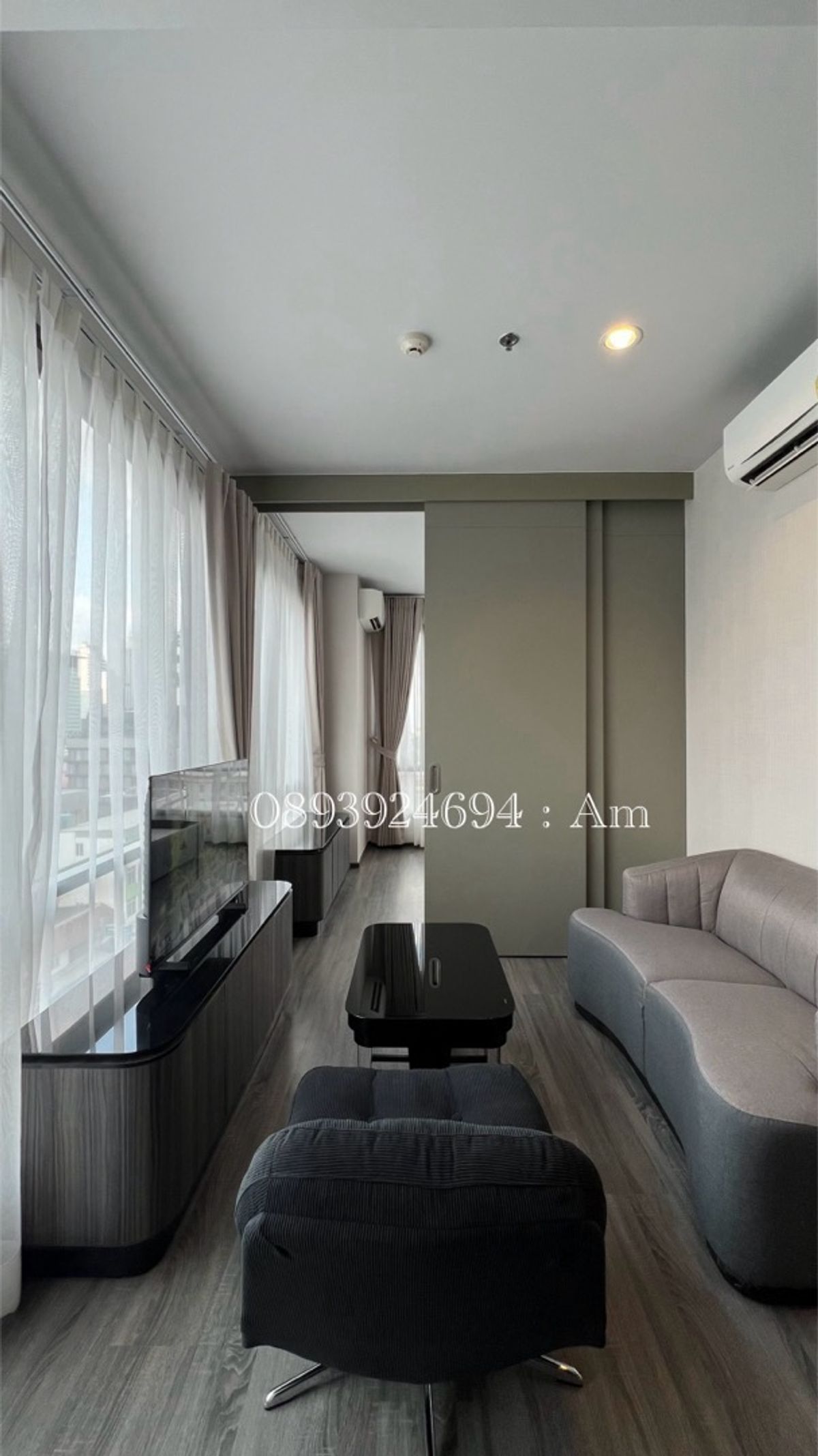 For SaleCondoRatchathewi,Phayathai : 5.99 million baht, 1st hand, 34 sq m, fully furnished + electrical appliances, corner room, has shuttle bus to BTS Monument + Century, near King Power + Santiphap Park, can get a loan 💯